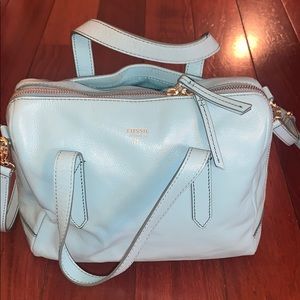 Light Blue Fossil Sydney Satchel
